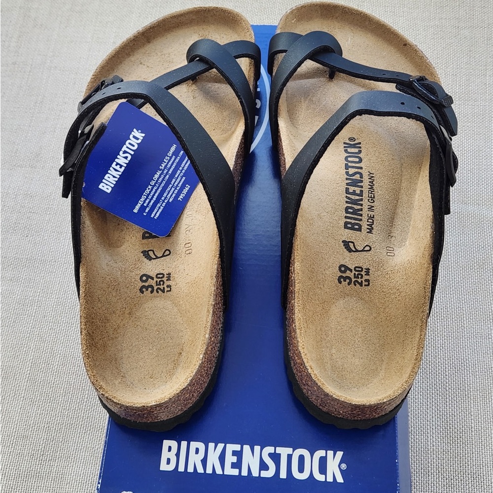 Women’s Birkenstock Black Cross-Strap Sandals - Picture 3 of 4